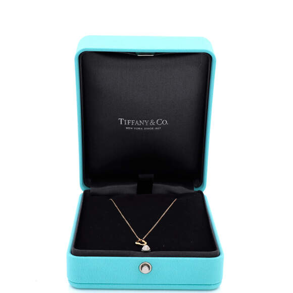 Tiffany & Co. 7mm Elsa Peretti Open Heart Pendant Necklace 18K Rose Gold - Picture 2 of 4